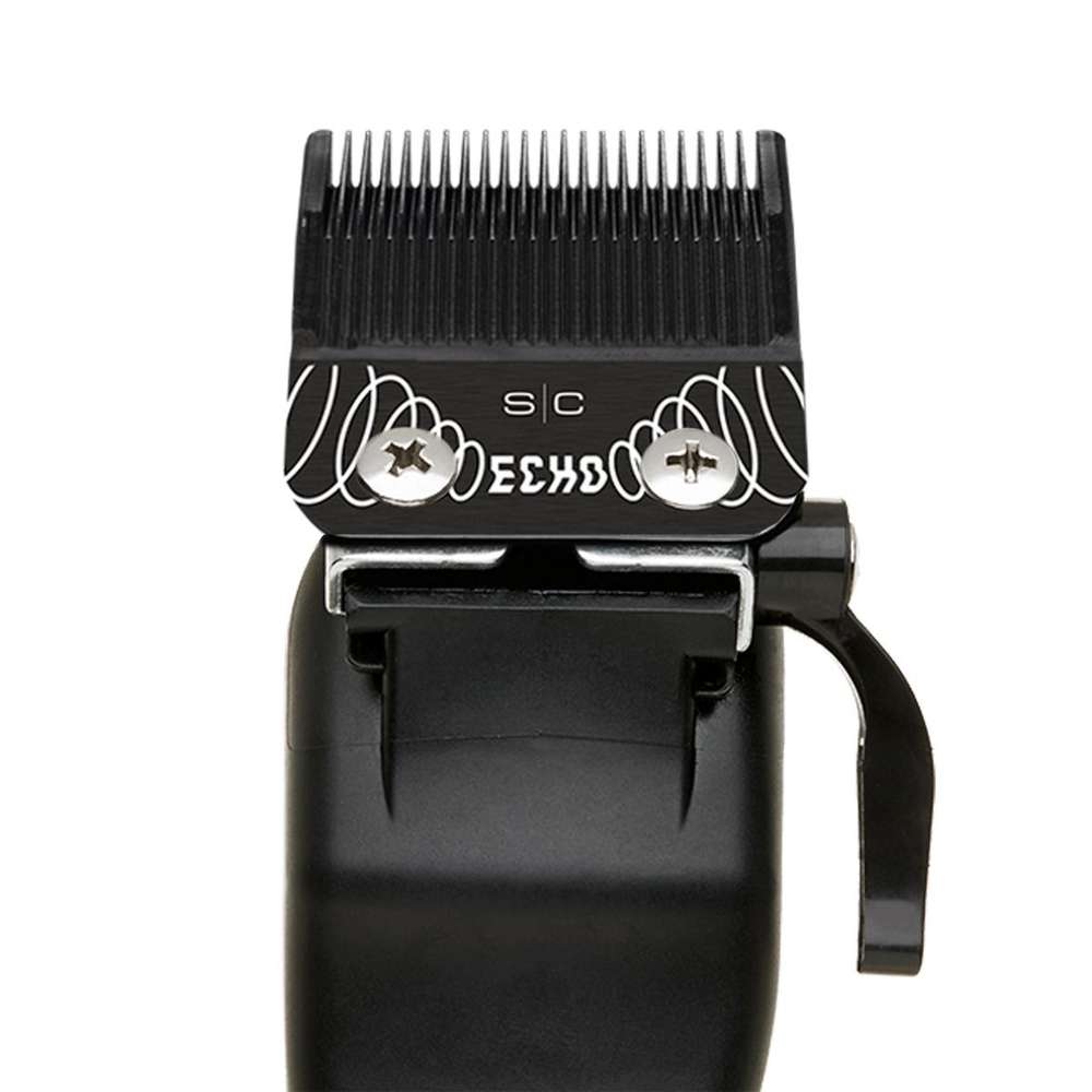 Replacement ECHO Fixed Black Diamond Carbon DLC Hair Clipper Blade with DLC Deep Tooth Cutter Set